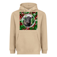 Mushroom christmas black angus cow Heavyweight Hoodie - LillyAllenDesigns