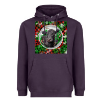 Plum christmas black angus cow Heavyweight Hoodie - LillyAllenDesigns