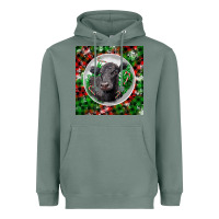 Sage christmas black angus cow Heavyweight Hoodie - LillyAllenDesigns