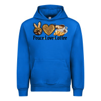 Cobalt peace love coffee Urban Hoodie - BarkalooDesign