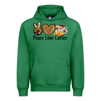 Emerald peace love coffee Urban Hoodie - BarkalooDesign