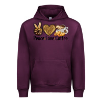 Mauve Wine peace love coffee Urban Hoodie - BarkalooDesign
