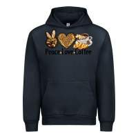 Navy peace love coffee Urban Hoodie - BarkalooDesign