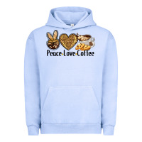 Pigment Grape Ice peace love coffee Urban Hoodie - BarkalooDesign