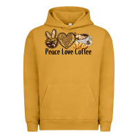 Pigment Peanut Butter peace love coffee Urban Hoodie - BarkalooDesign