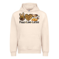 Sandshell peace love coffee Urban Hoodie - BarkalooDesign