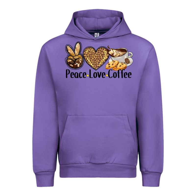 Peace Love Coffee Urban Hoodie by BarkalooDesign | Teevron