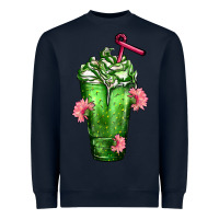 Navy Western Cactus Cold Frappe Heavyweight Sweatshirt - FaDigitalArtStudio