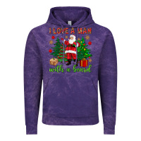Cloud Purple I love a man with a beard Christmas Vintage Hoodie - NancyCooperArtShop