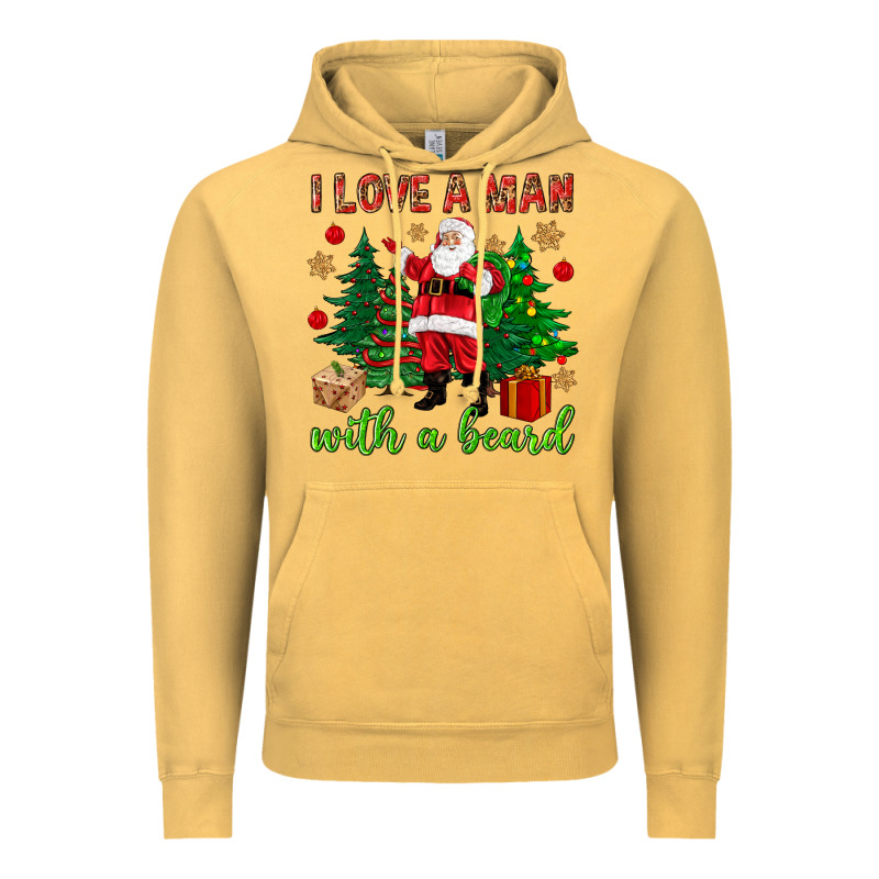 I Love A Man With A Beard Christmas Vintage Hoodie by NancyCooperArtShop | Teevron