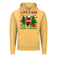 Vintage Mustard I love a man with a beard Christmas Vintage Hoodie - NancyCooperArtShop
