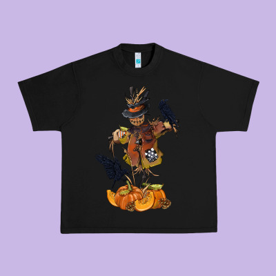 Scarecrow With Pumpkin Urban Heavy Tee Designed By Texasbilliewilder