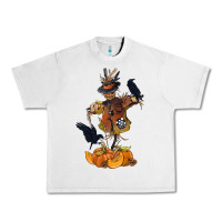 Lunar Rock Scarecrow with Pumpkin Urban Heavy Tee - texasbilliewilder