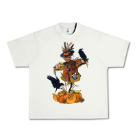 Pistachio Scarecrow with Pumpkin Urban Heavy Tee - texasbilliewilder