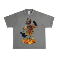 Tornado Scarecrow with Pumpkin Urban Heavy Tee - texasbilliewilder