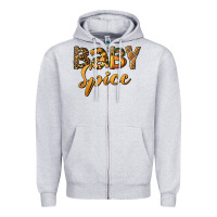 Heather Grey baby spice Zipper Hoodie - BundleAndBundleShop