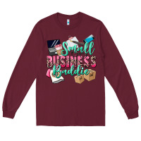 Burgundy small business baddie Long Sleeve Tee - CowGirlArtShop