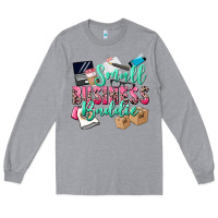 Heather Grey small business baddie Long Sleeve Tee - CowGirlArtShop
