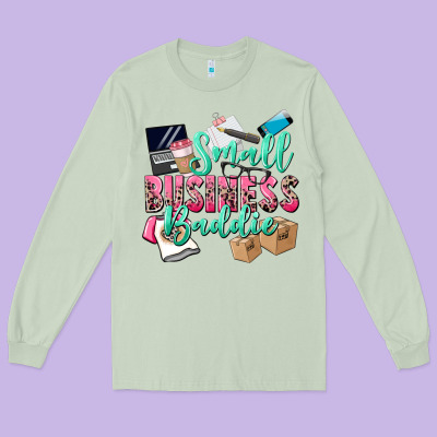 Small Business Baddie Long Sleeve Tee Designed By Cowgirlartshop