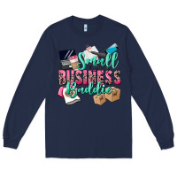 Navy small business baddie Long Sleeve Tee - CowGirlArtShop