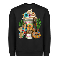 Black Mexican Hot Coffee Cup Heavyweight Sweatshirt - FaDigitalArtStudio