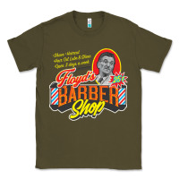 Army Green floyd's barbershop Classic Tee - tuanDangUi