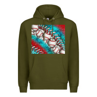 Army Green baseball and gemstone tumbler Premium Hoodie - BundleAndBundleShop