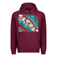Burgundy baseball and gemstone tumbler Premium Hoodie - BundleAndBundleShop
