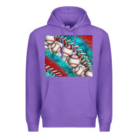 Purple baseball and gemstone tumbler Premium Hoodie - BundleAndBundleShop