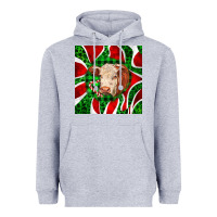 Christmas Hereford Cow Face Heavyweight Hoodie | Teevron