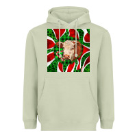 Matcha christmas hereford cow face Heavyweight Hoodie - LillyAllenDesigns