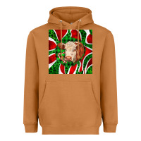Meerkat christmas hereford cow face Heavyweight Hoodie - LillyAllenDesigns