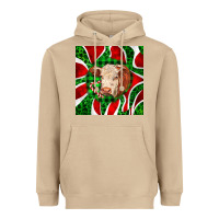 Mushroom christmas hereford cow face Heavyweight Hoodie - LillyAllenDesigns