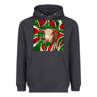Smoke christmas hereford cow face Heavyweight Hoodie - LillyAllenDesigns