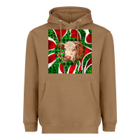 Toasted Coconut christmas hereford cow face Heavyweight Hoodie - LillyAllenDesigns