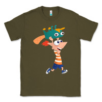 Army Green phineas and perry Classic Tee - tuanDangUi
