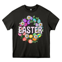 Asphalt Easter with eggs and daisy Heavy Core Tee - NancyCooperArtShop
