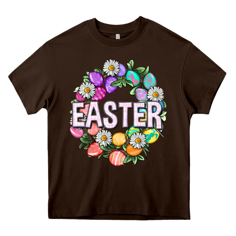 Easter With Eggs And Daisy Heavy Core Tee by NancyCooperArtShop | Teevron