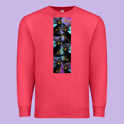 Black Cat Halloween Premium Sweatshirt Designed By Lillyallendesigns