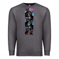 Charcoal Heather Black Cat Halloween Premium Sweatshirt - LillyAllenDesigns