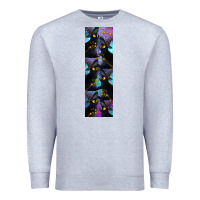 Heather Grey Black Cat Halloween Premium Sweatshirt - LillyAllenDesigns