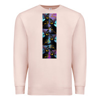 Pale Pink Black Cat Halloween Premium Sweatshirt - LillyAllenDesigns
