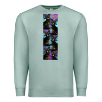 Seafoam Black Cat Halloween Premium Sweatshirt - LillyAllenDesigns