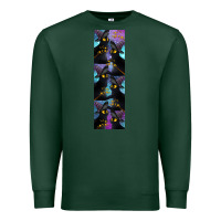Sports Green Black Cat Halloween Premium Sweatshirt - LillyAllenDesigns
