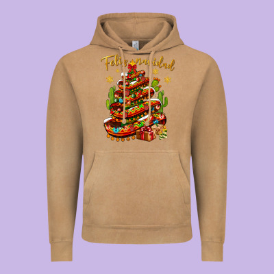 Christmas Feliz Navidad Vintage Hoodie Designed By Nancycooperartshop