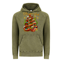 Vintage Olive Christmas Feliz Navidad Vintage Hoodie - NancyCooperArtShop