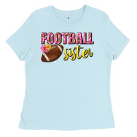 Baby Blue football sister Ladies Tee - BundleAndBundleShop