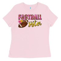 Bubblegum Pink football sister Ladies Tee - BundleAndBundleShop