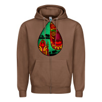 Chestnut african masks teardrop  3 Zipper Hoodie - BundleAndBundleShop