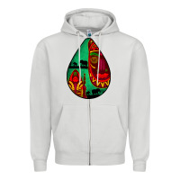 African Masks Teardrop  3 Zipper Hoodie | Teevron